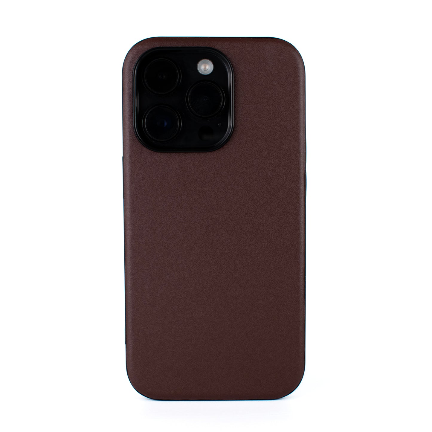 Main back image of the SKNS LEATHER Brown MagSafe Case on the iPhone 15 / 14 Pro Max