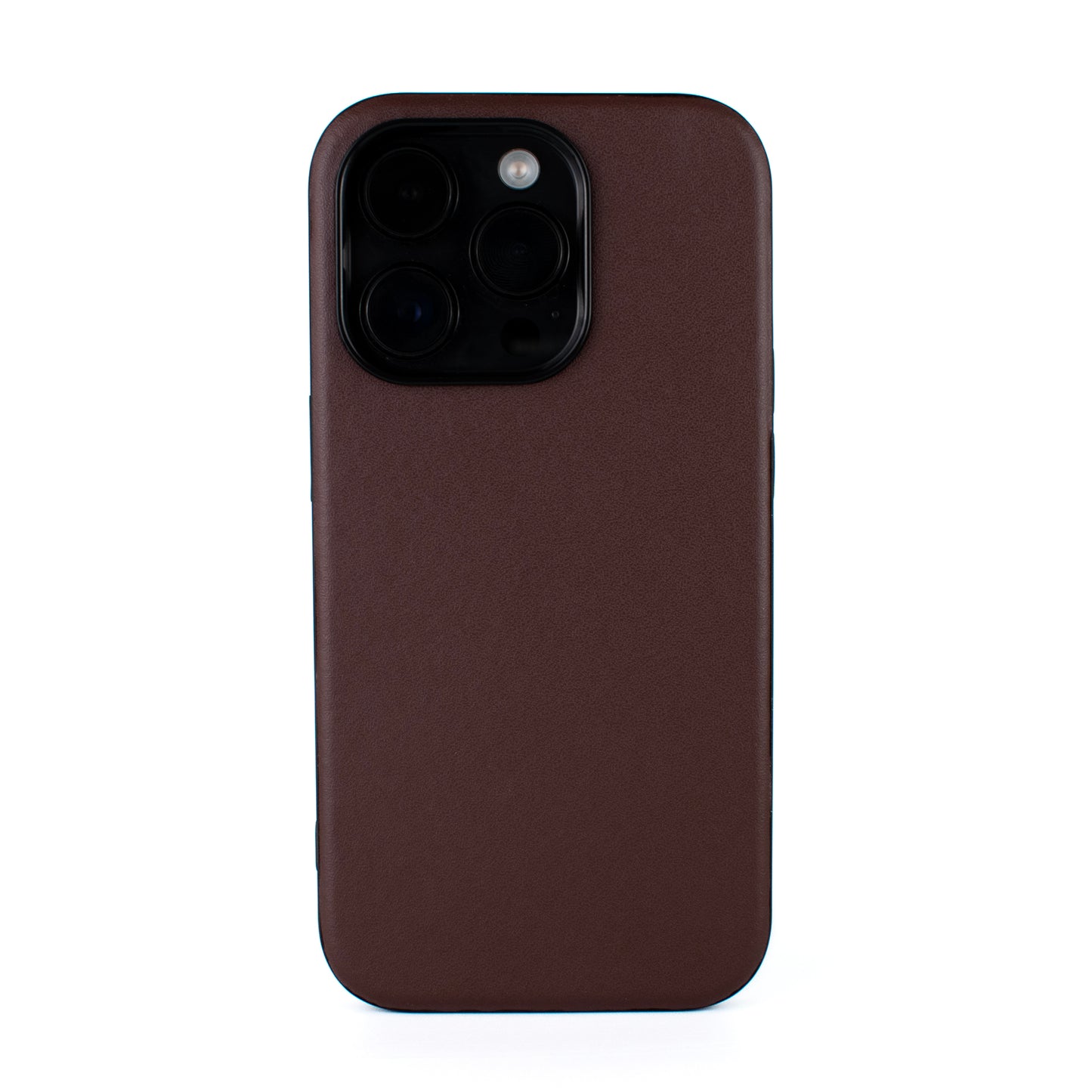 Main back image of the SKNS LEATHER Brown MagSafe Case on the iPhone 15 / 14 Pro Max 