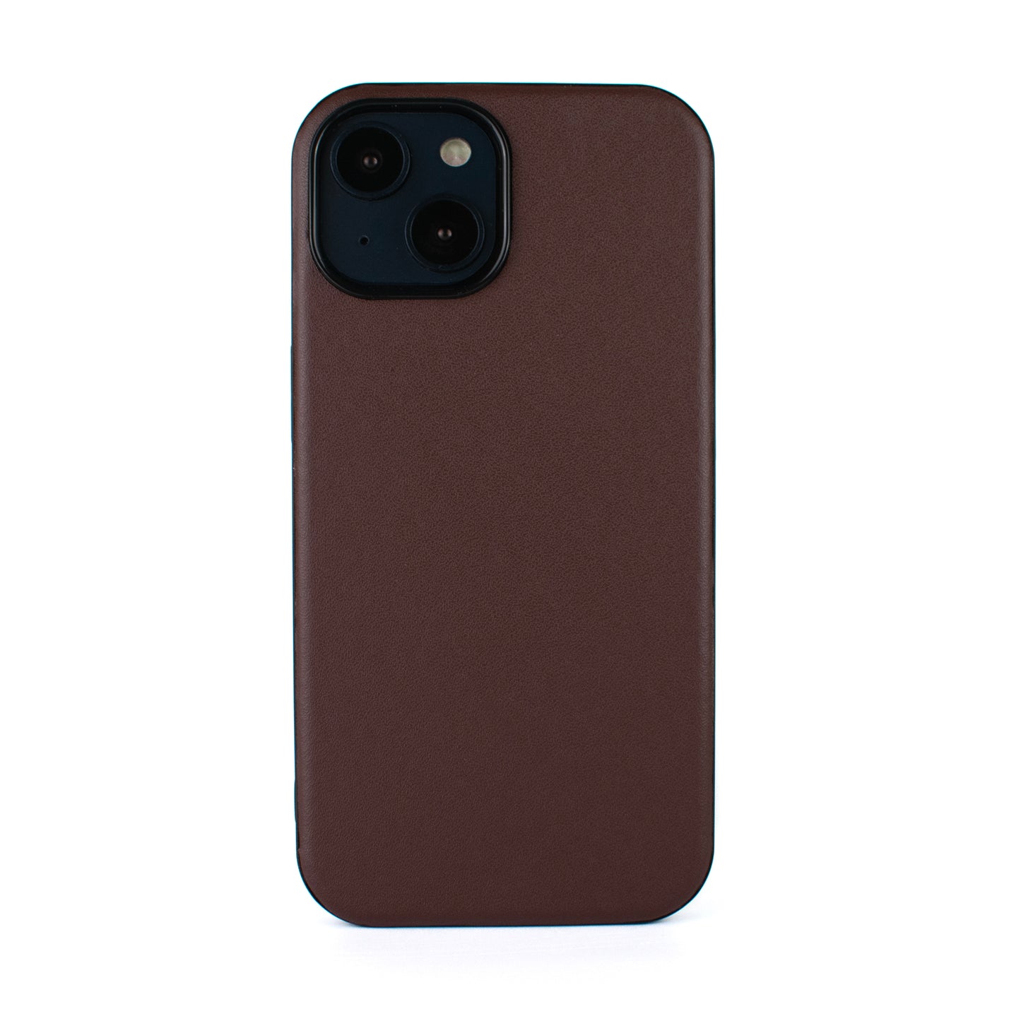 Back image of the SKNS LEATHER Brown case for the iPhone 14 & 15 Plus