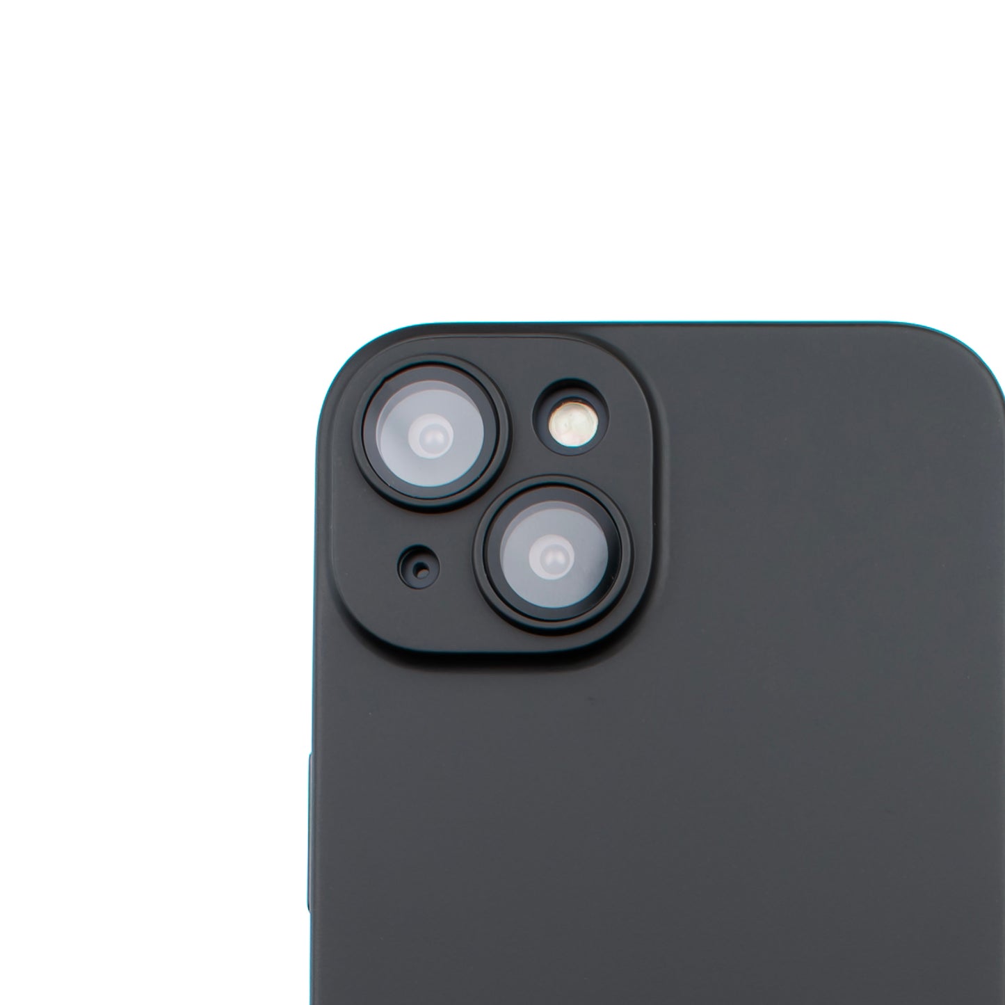 close up image of the SKNS THIN V2 Matte Soft touch iPhone 13 & 14's Camera with full lens covers